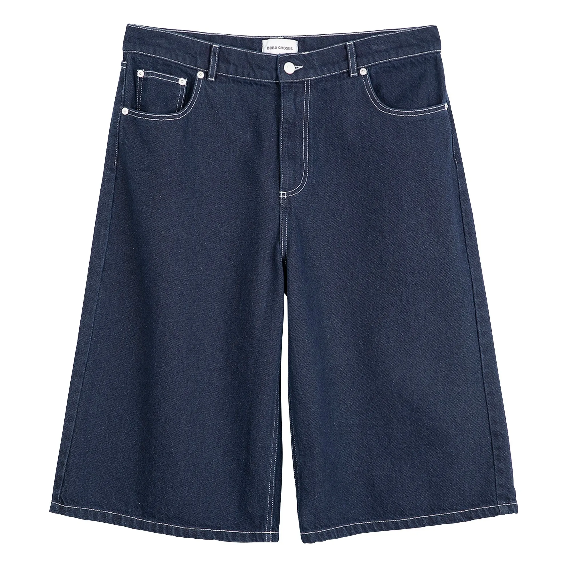 Bobo Choses Blue Denim Organic Cotton Bermuda Shorts