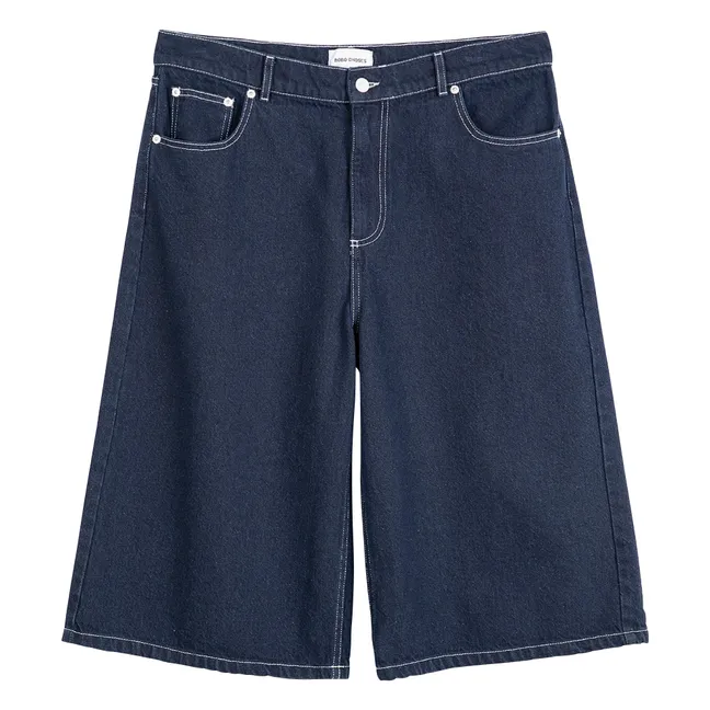 Bermuda Denim Coton Bio | Bleu