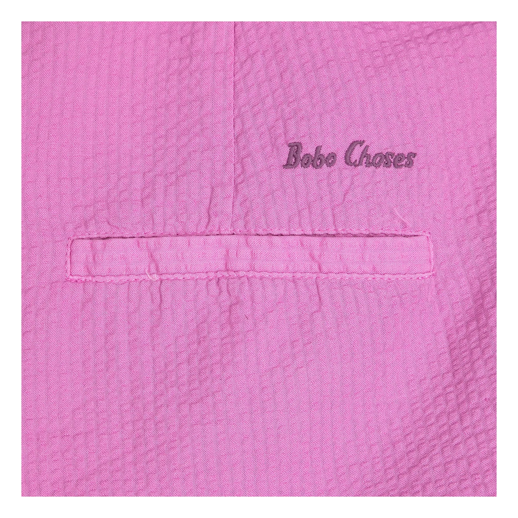 Short Plissé Seersuker Coton | Violet- Image produit n°4