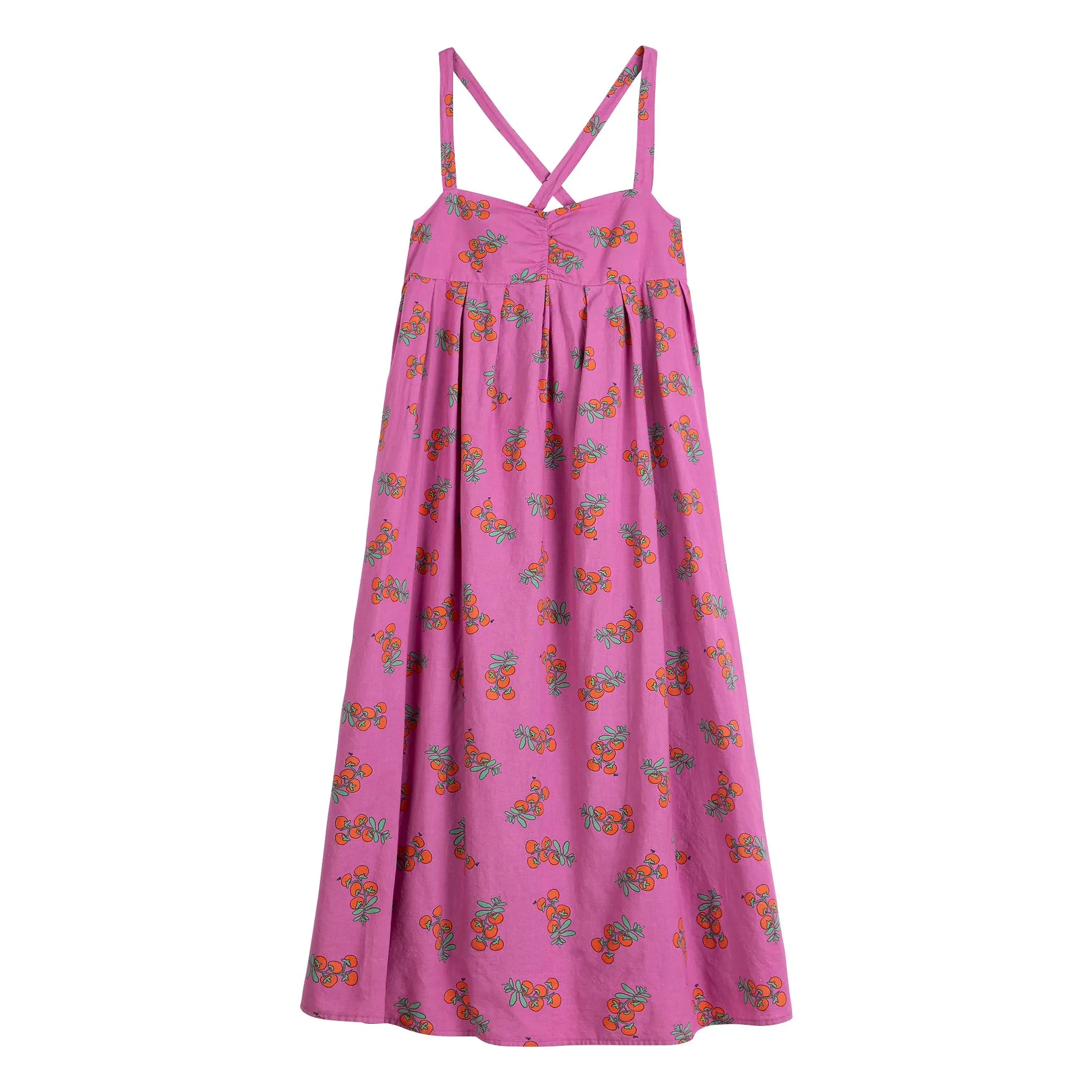 Bobo Choses Purple Juicy Tomatoes Organic Cotton Dress