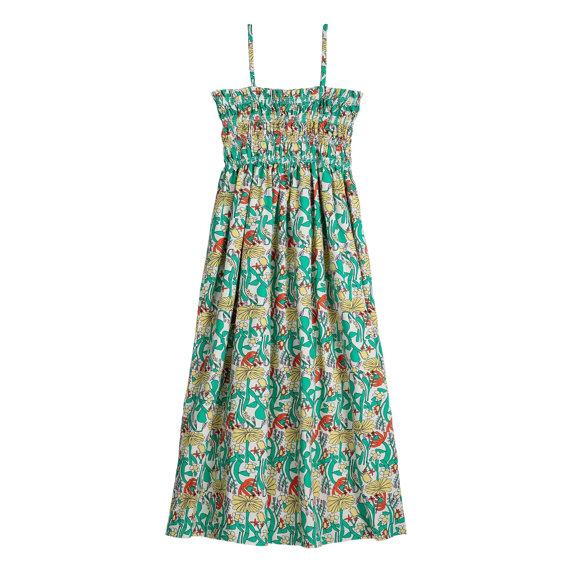 Bobo Choses Ecru Herbalist Strapless Organic Cotton Dress