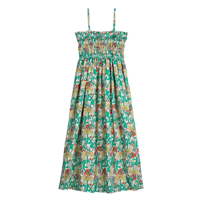 Herbalist strapless organic cotton dress | Ecru