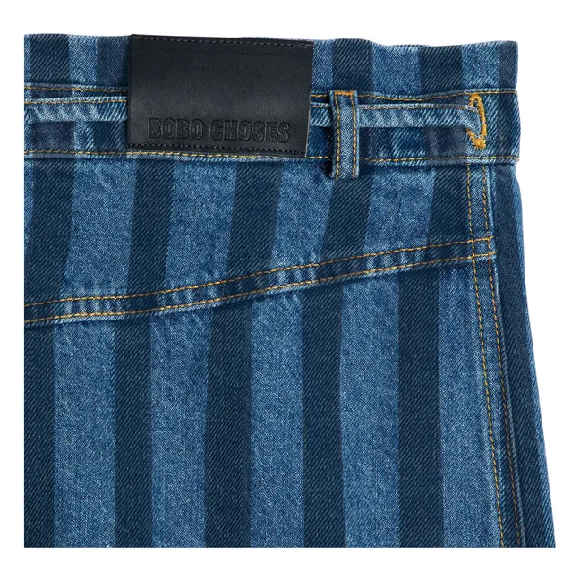 Gonna in denim di cotone organico | Blu
