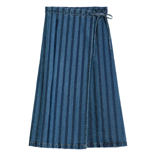 Denim organic cotton skirt | Blue