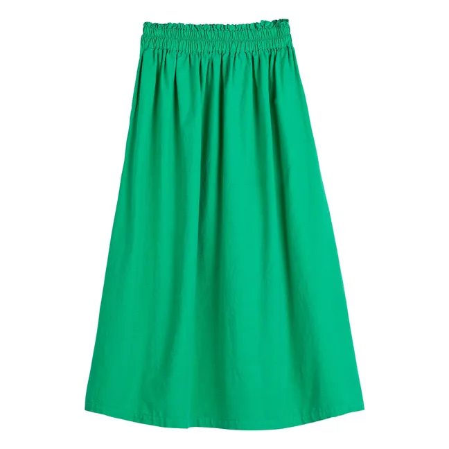 Jupe Evasé Coton Bio | Vert