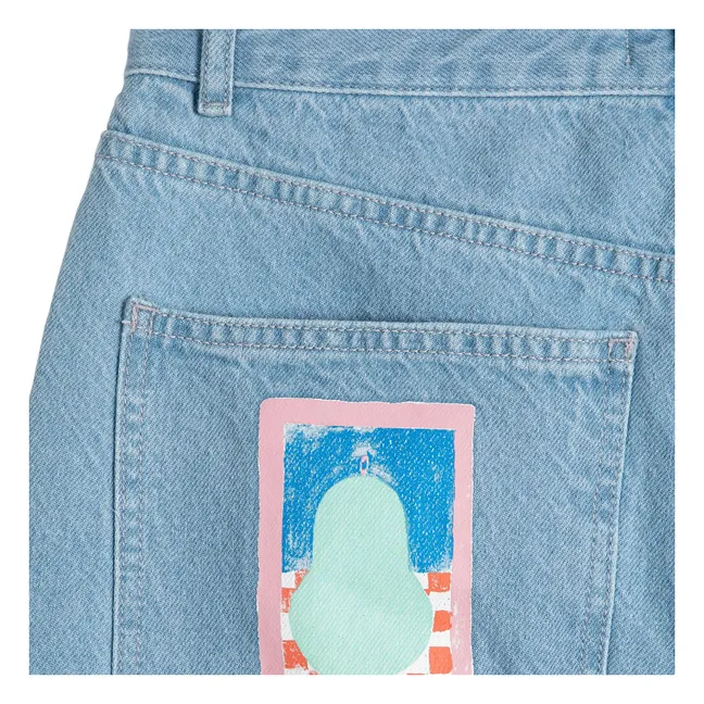 Pantalon Poire Coton Bio | Bleu Clair