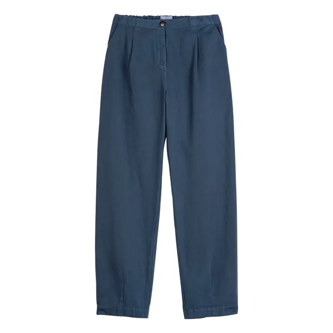 Pantalon Straight Leg Coton | Bleu foncé