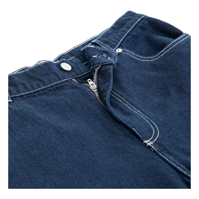 Bermuda Denim Coton Bio | Bleu