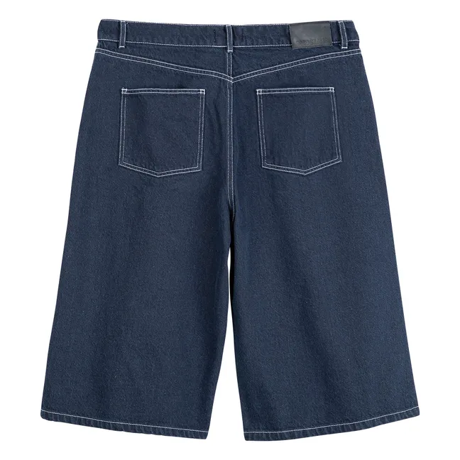 Bermuda Denim Coton Bio | Bleu