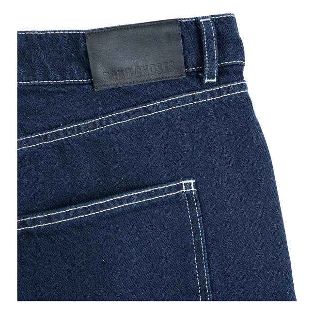 Bermuda Denim Coton Bio | Bleu