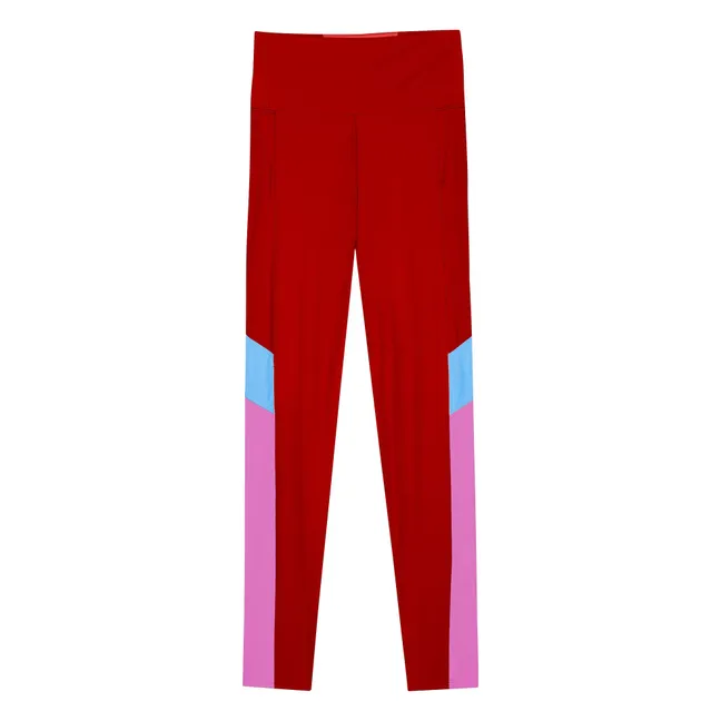 Cotton Ribbed Legging | Red