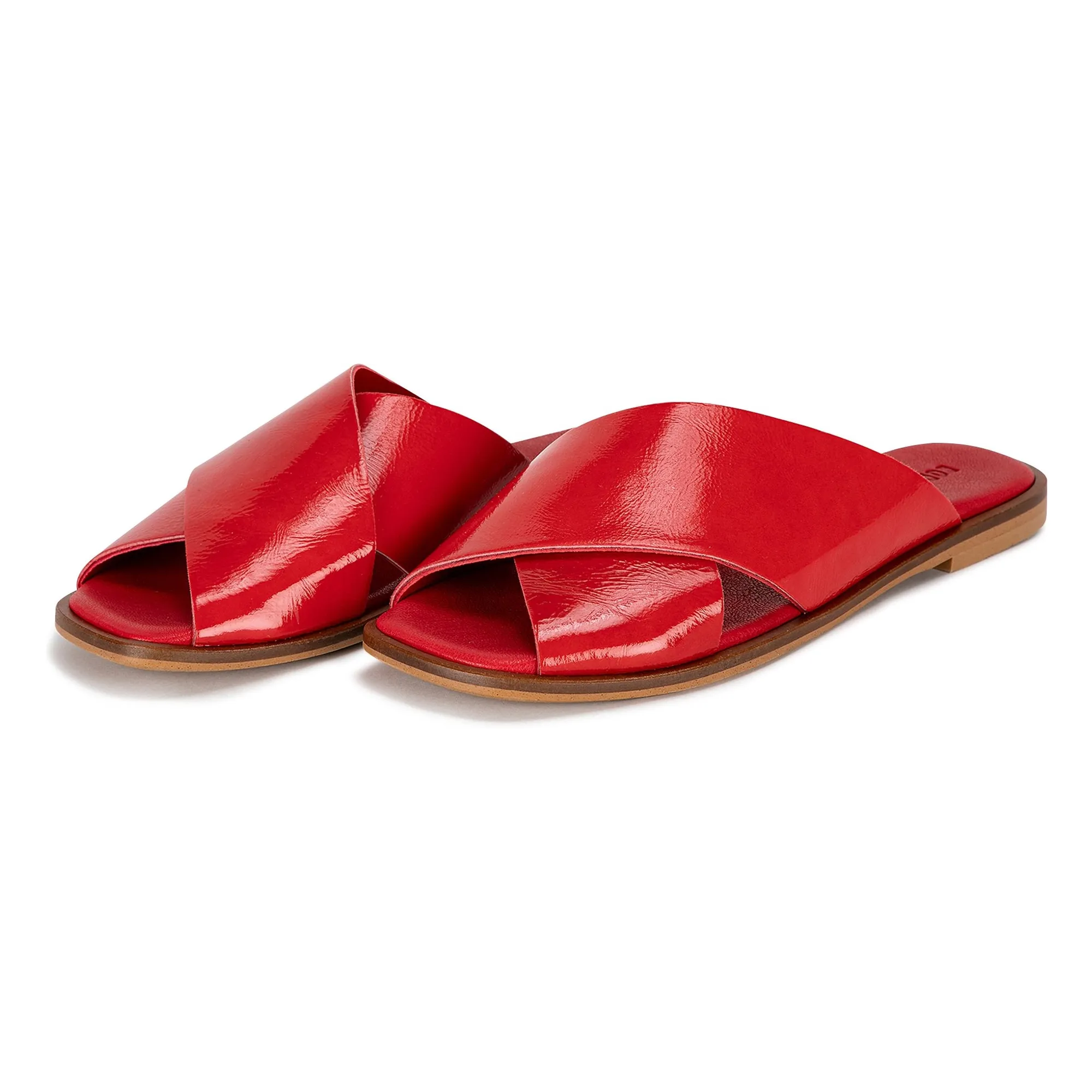 Sandales Cuir Verni | Rouge- Image produit n°3