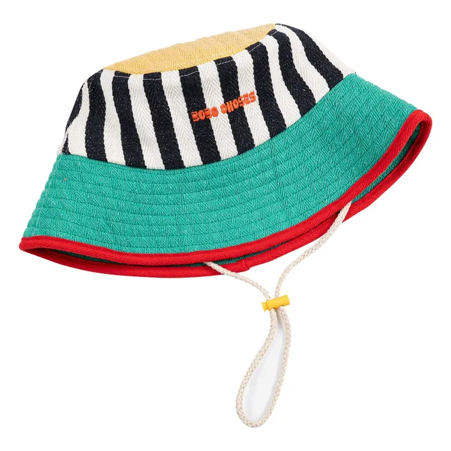 Chapeau Color Block Coton Recyclé | Bleu