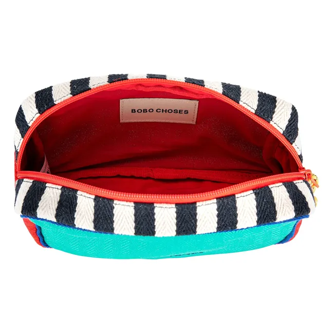 Color Block Clutch Baumwolle | Grün