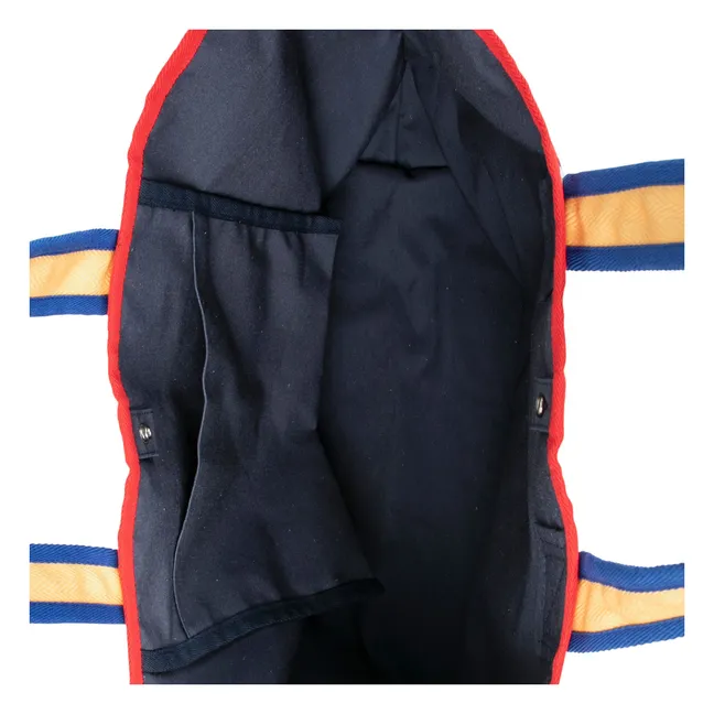 Sac Color Block Coton Recyclé | Bleu