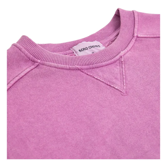 Organic cotton sleeveless sweatshirt | Purple