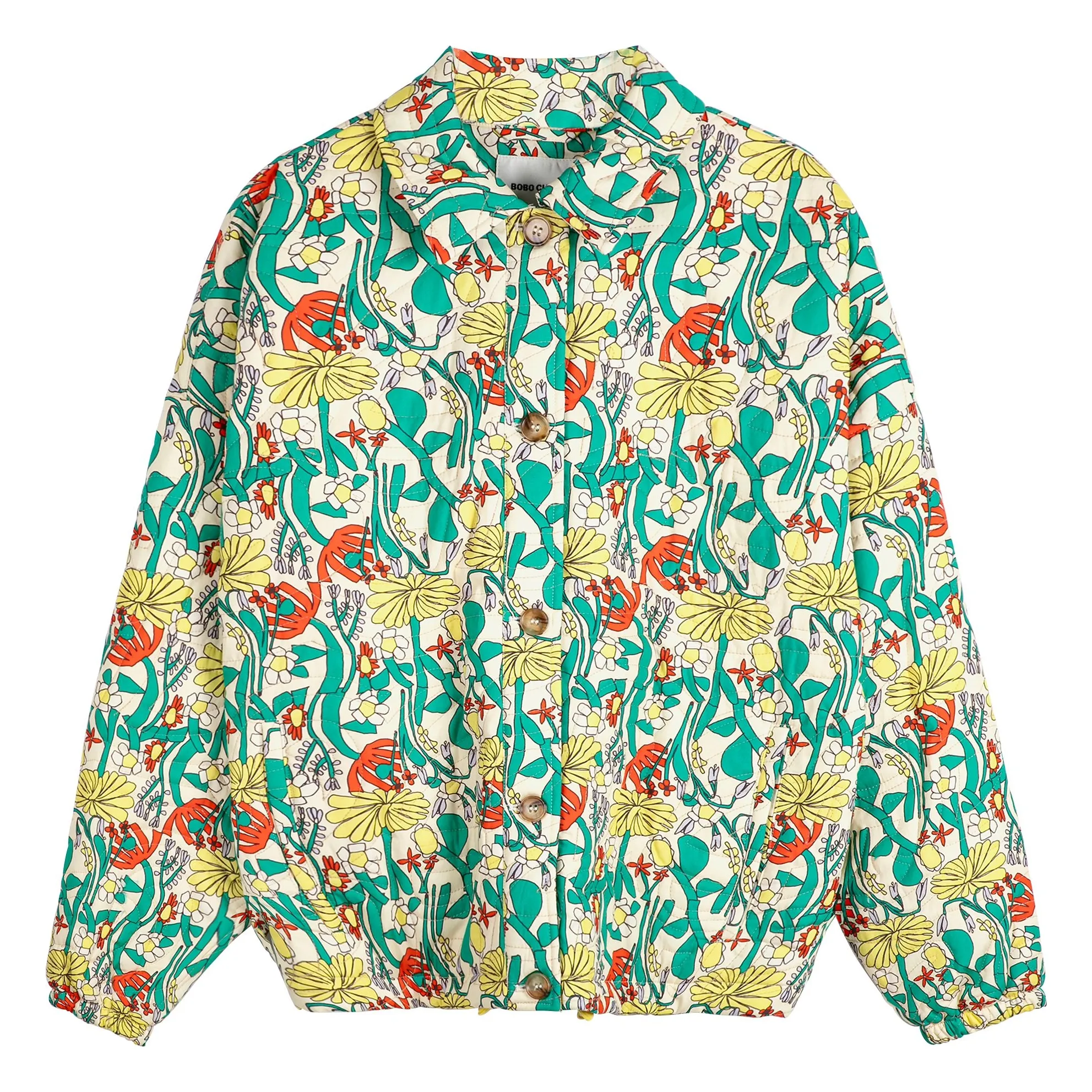 Bobo Choses Green Color Herbalist Cotton Jacket