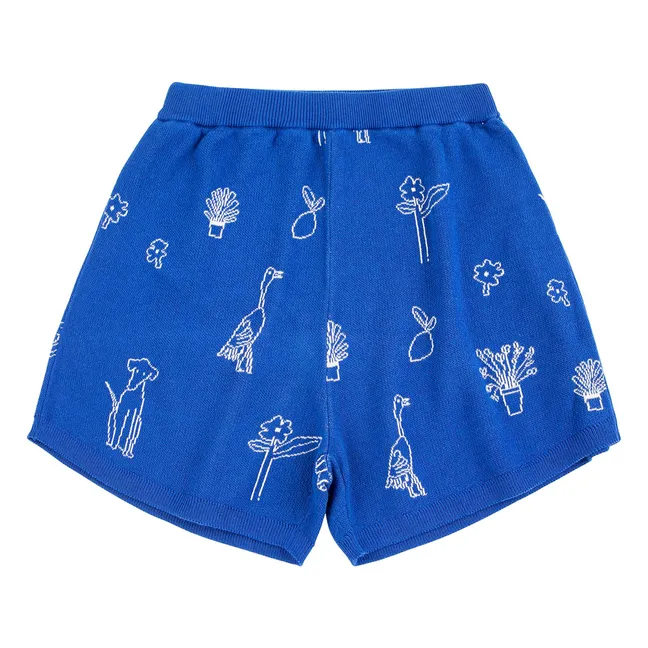 Summer Trip Organic Cotton Shorts | Blue