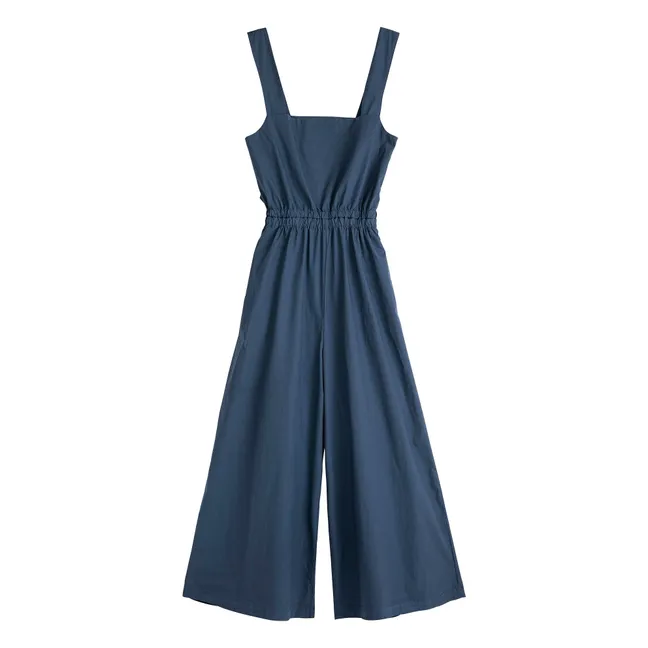Cotton overalls | Navy blue