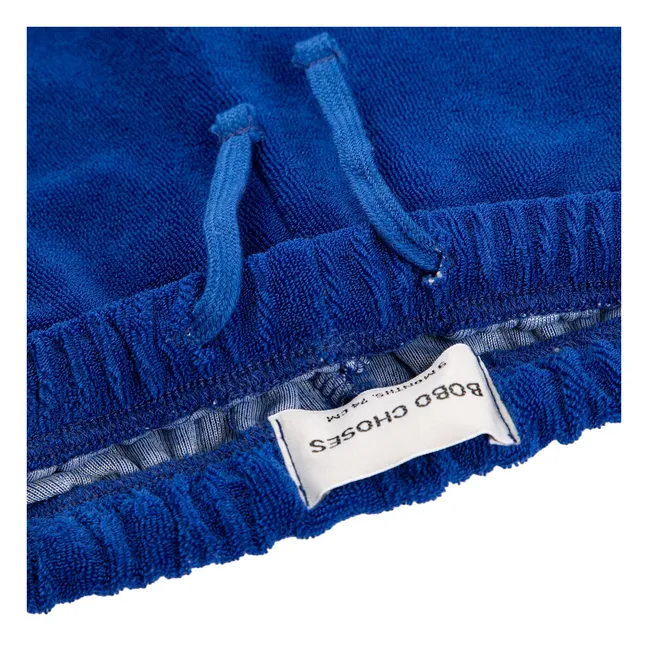 Jogger Bandes Contrastées Eponge Coton Bio | Bleu roi