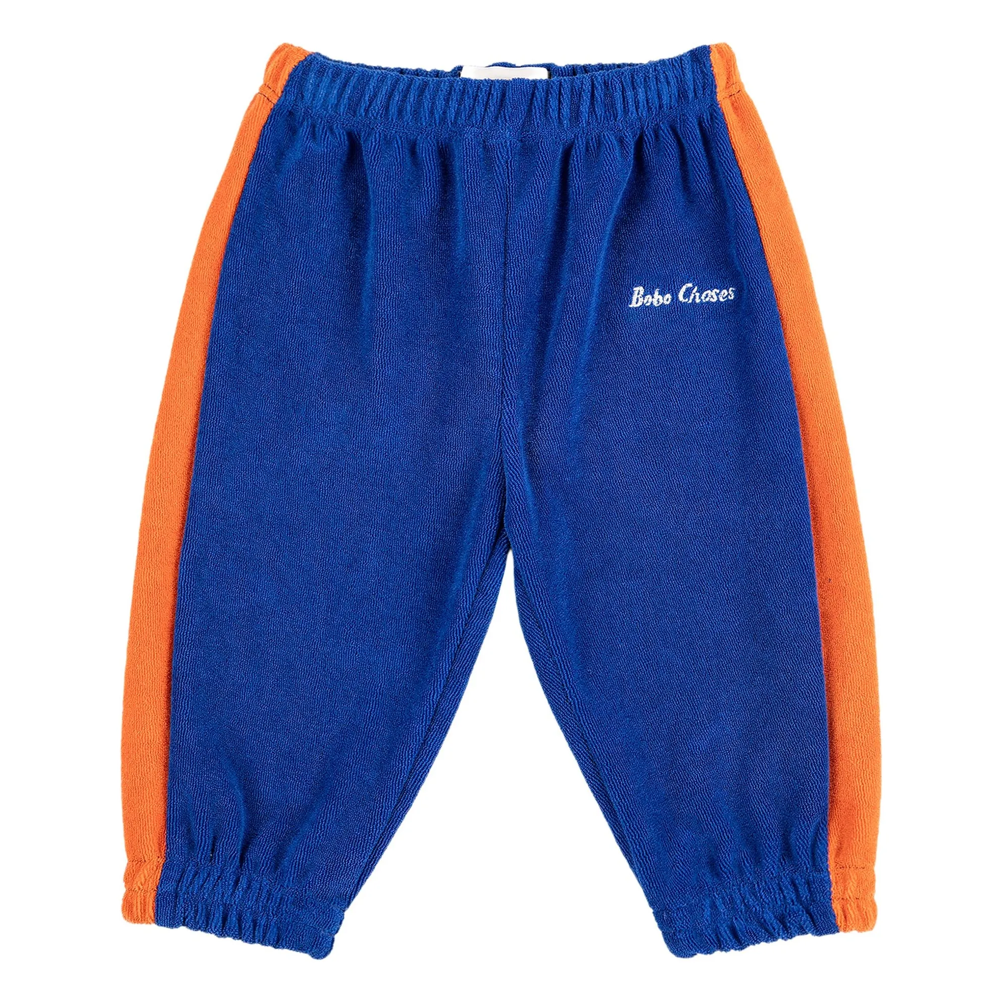 Bobo Choses Royal Blue Organic Cotton Terry Contrasting Stripes Jogger
