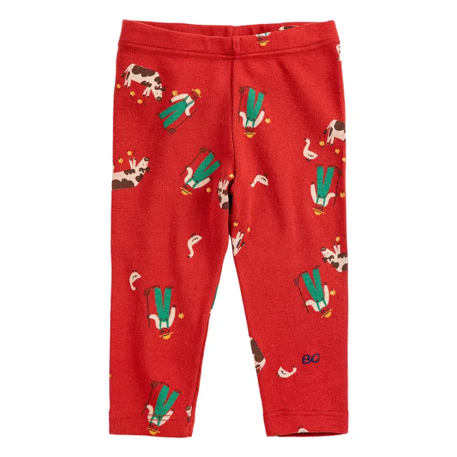 Legging de algodón orgánico Farmhouse | Rojo