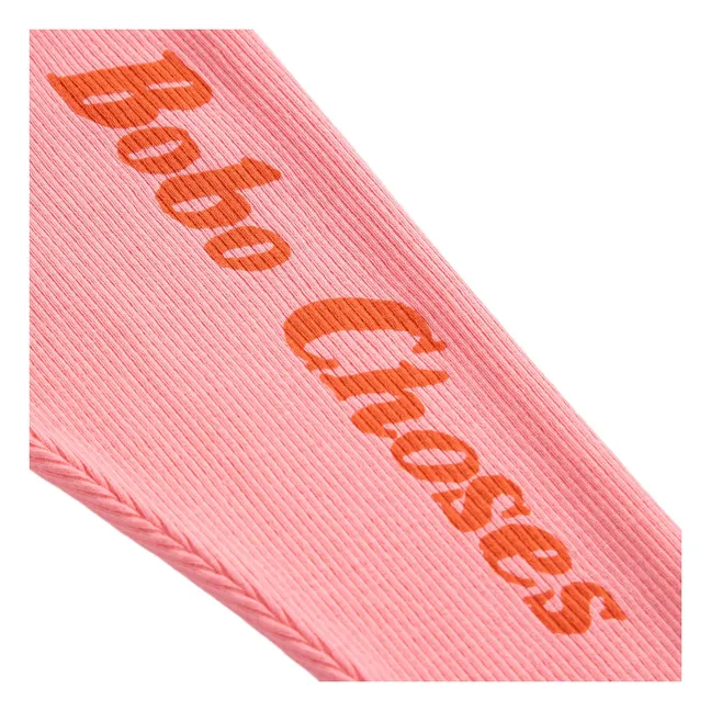 Malla acanalada de algodón orgánico Bobo Choses | Rosa