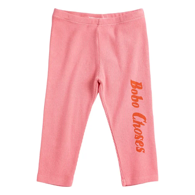 Ribbed Legging Bobo Choses Organic Cotton | Pink