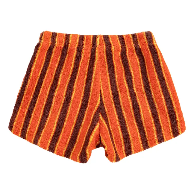 Short Rayé Eponge Bébé | Orange