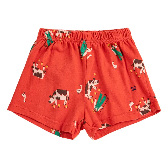 Short Ferme Coton Bio | Rouge