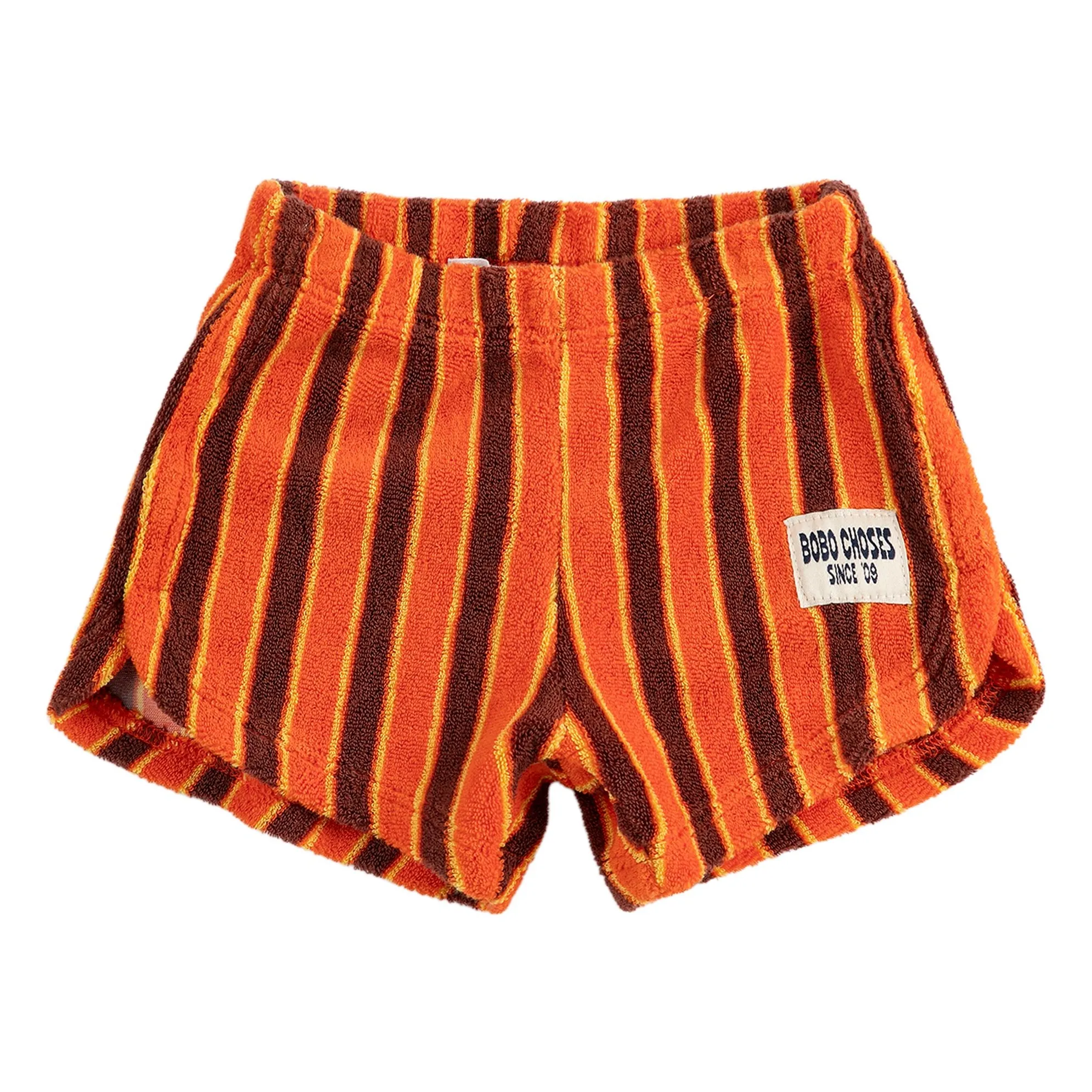 Bobo Choses Orange Striped Baby Shorts