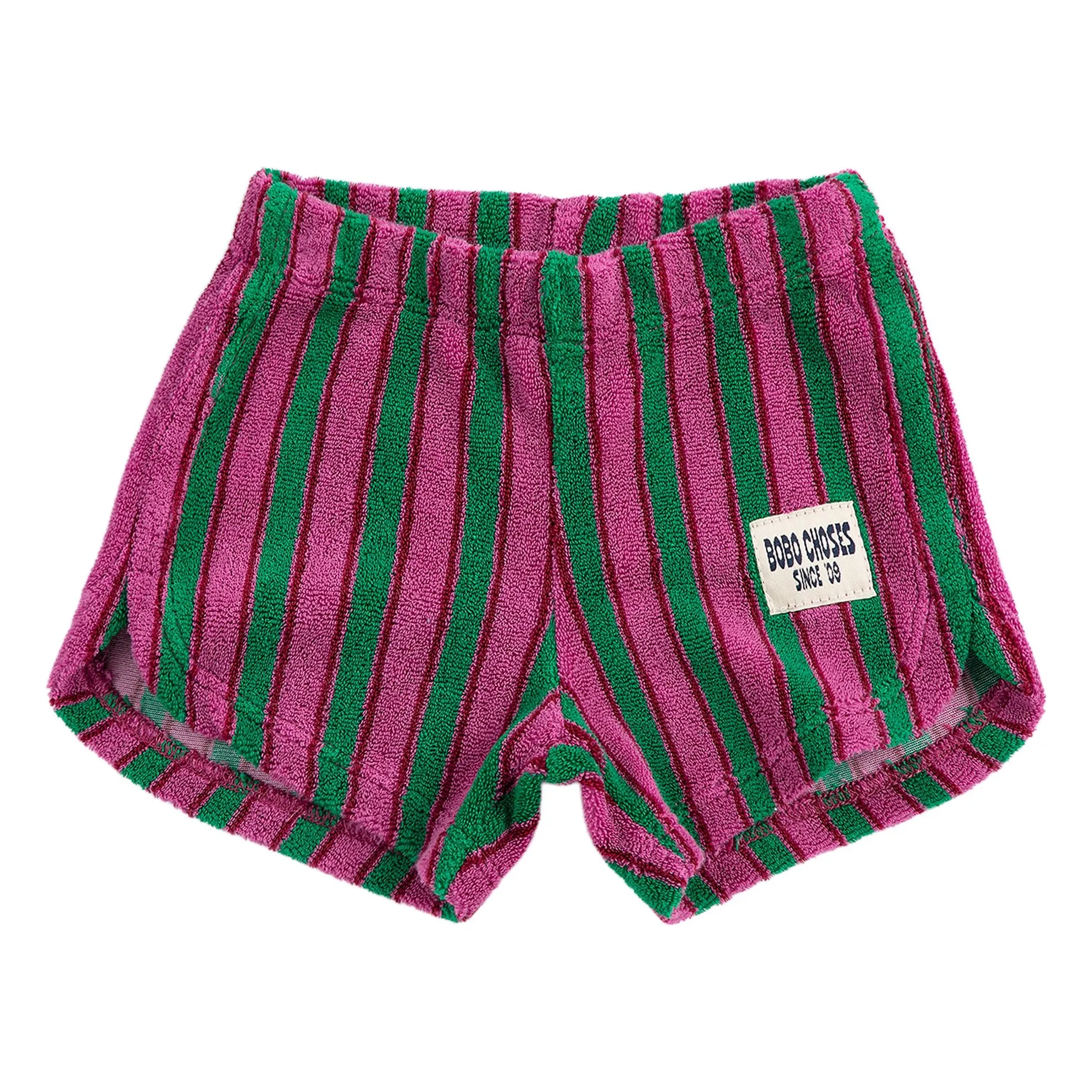 Short Rayé Eponge Bébé | Vert- Image produit n°0