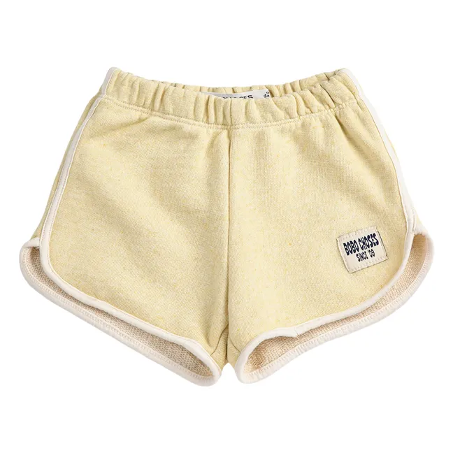 Desde 09 Pantalones cortos de algodón ecológico | Amarillo