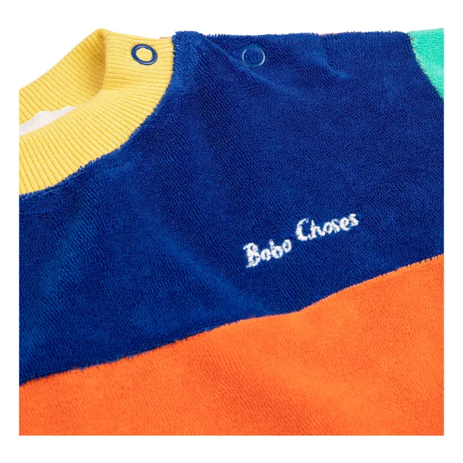 Sudadera Colorblock de algodón orgánico para bebé | Naranja