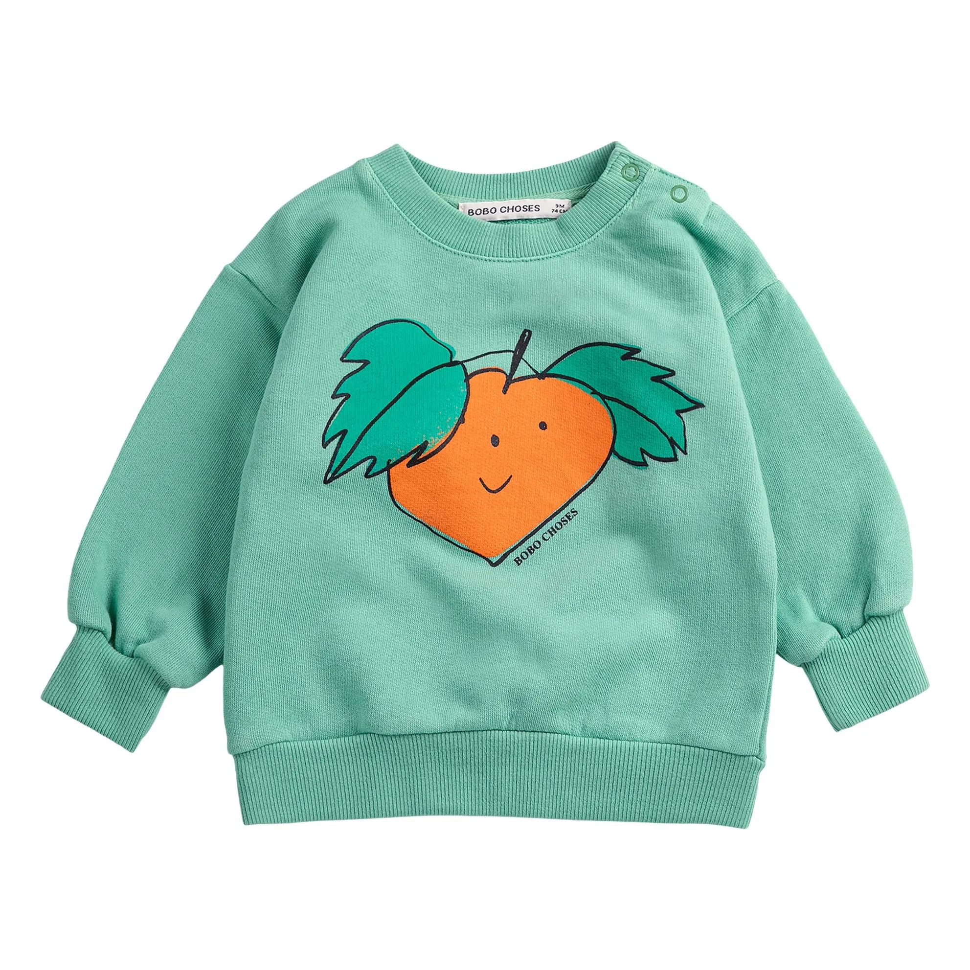 Bobo Choses Green Orange Organic Cotton Sweatshirt