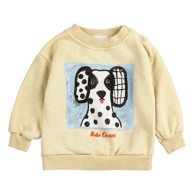 Sweat Dalmatien Coton Bio Bébé | Jaune