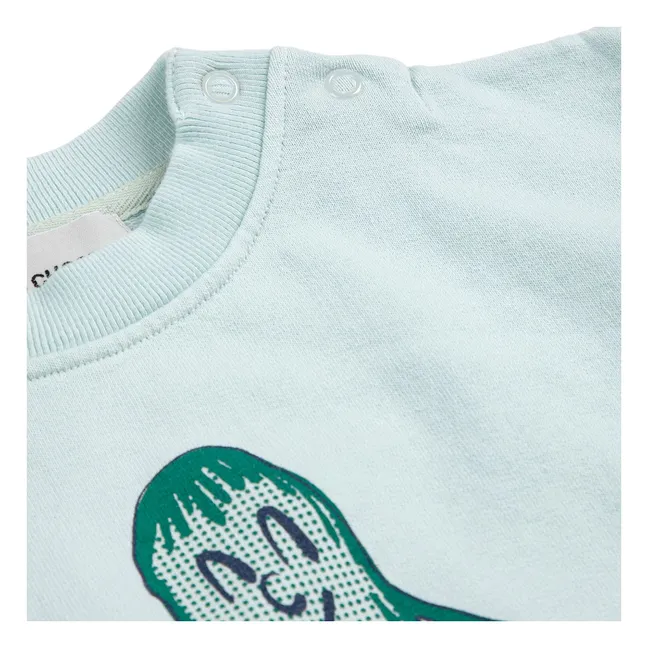 Sudadera de algodón orgánico Mr Pickles para bebé | Azul Pálido