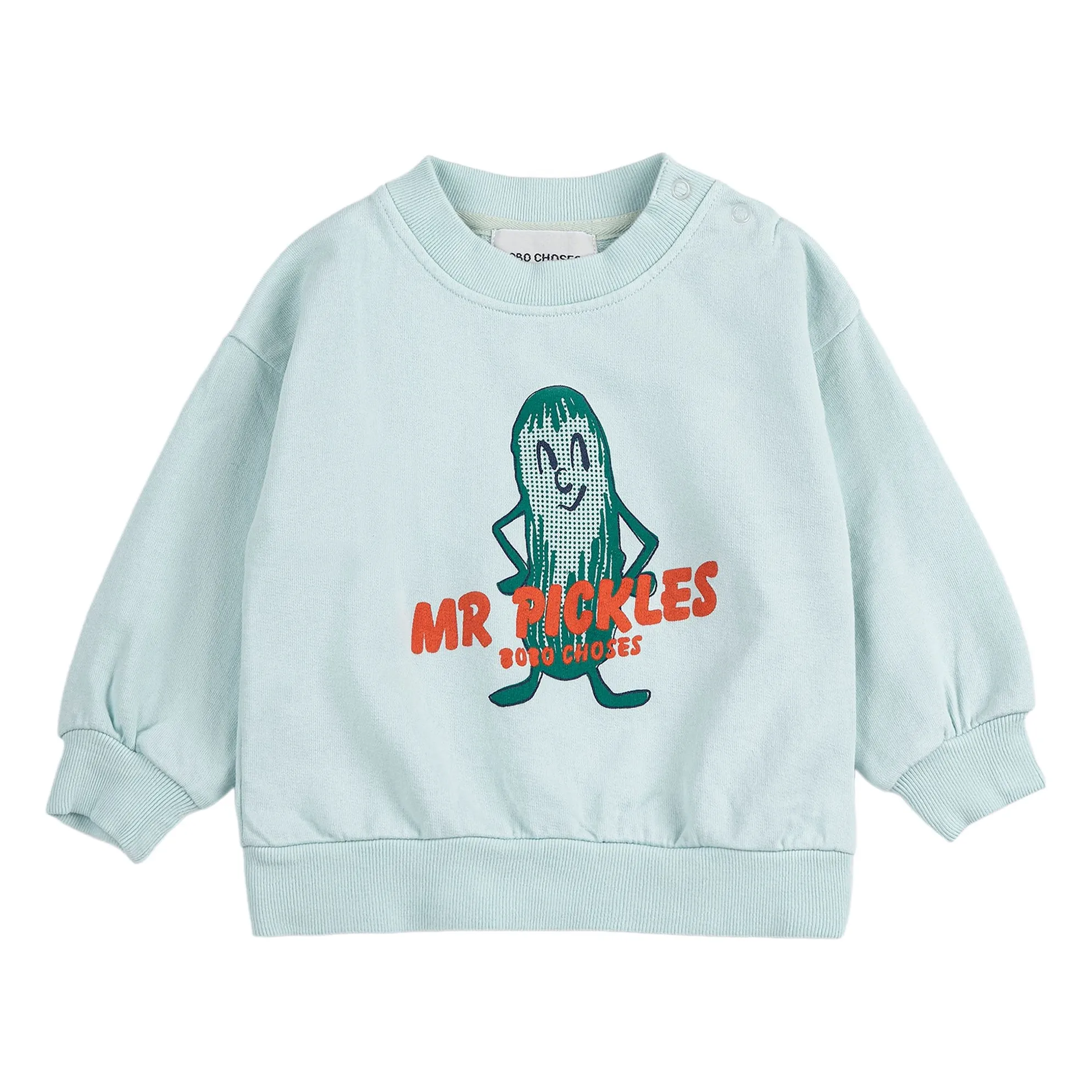Bobo Choses Pale Blue Mr Pickles Organic Cotton Baby Sweatshirt