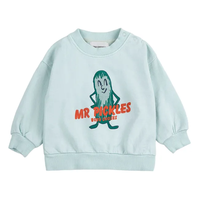 Sweat Mr Pickles Coton Bio Bébé | Bleu pâle