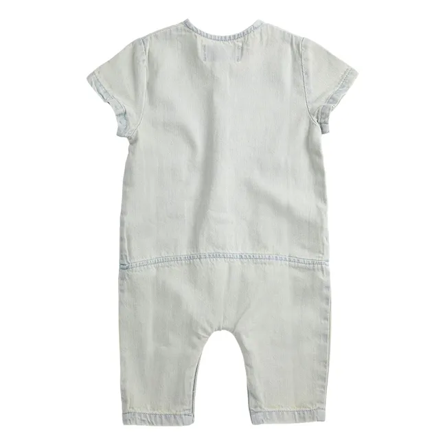 Combinaison Denim Délavé Coton Bio | Bleu Clair