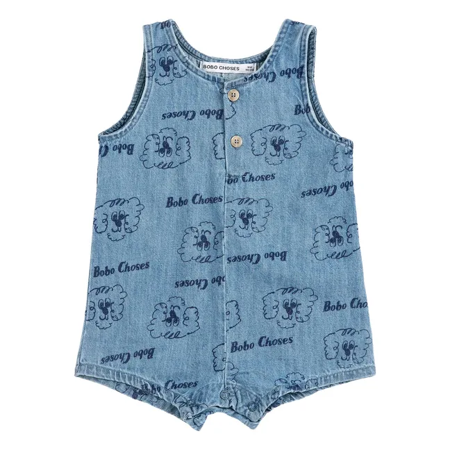 Combishort Chiens Coton Bio | Bleu