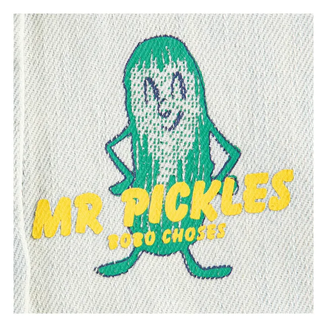 Organic Cotton Washed Denim Jumpsuit | Light Blue