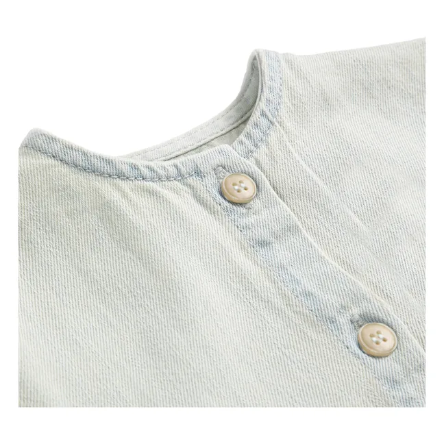 Jumpsuit Denim Verwaschene Bio-Baumwolle | Hellblau