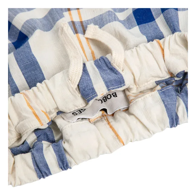 Organic Cotton Tartan Trousers | Ecru