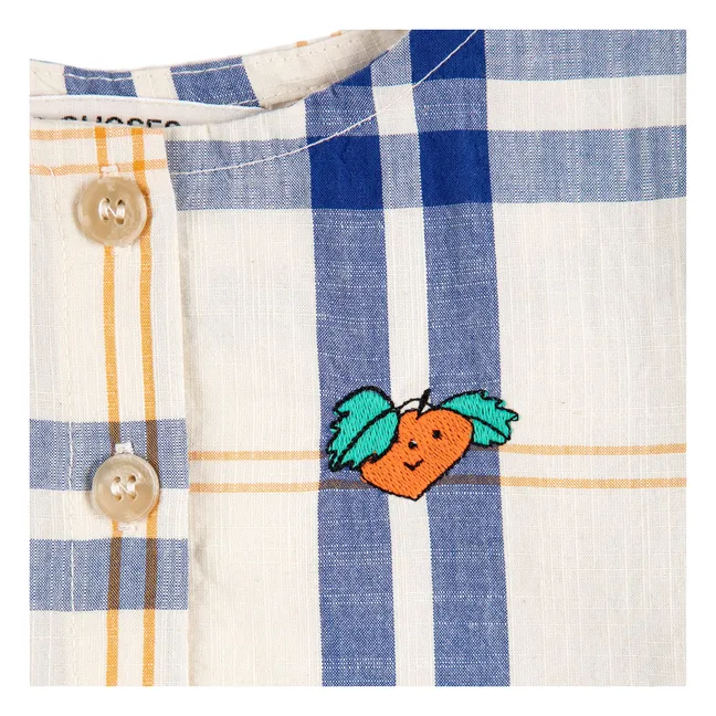 Tartan-Kleid aus Bio-Baumwolle, Baby | Seidenfarben