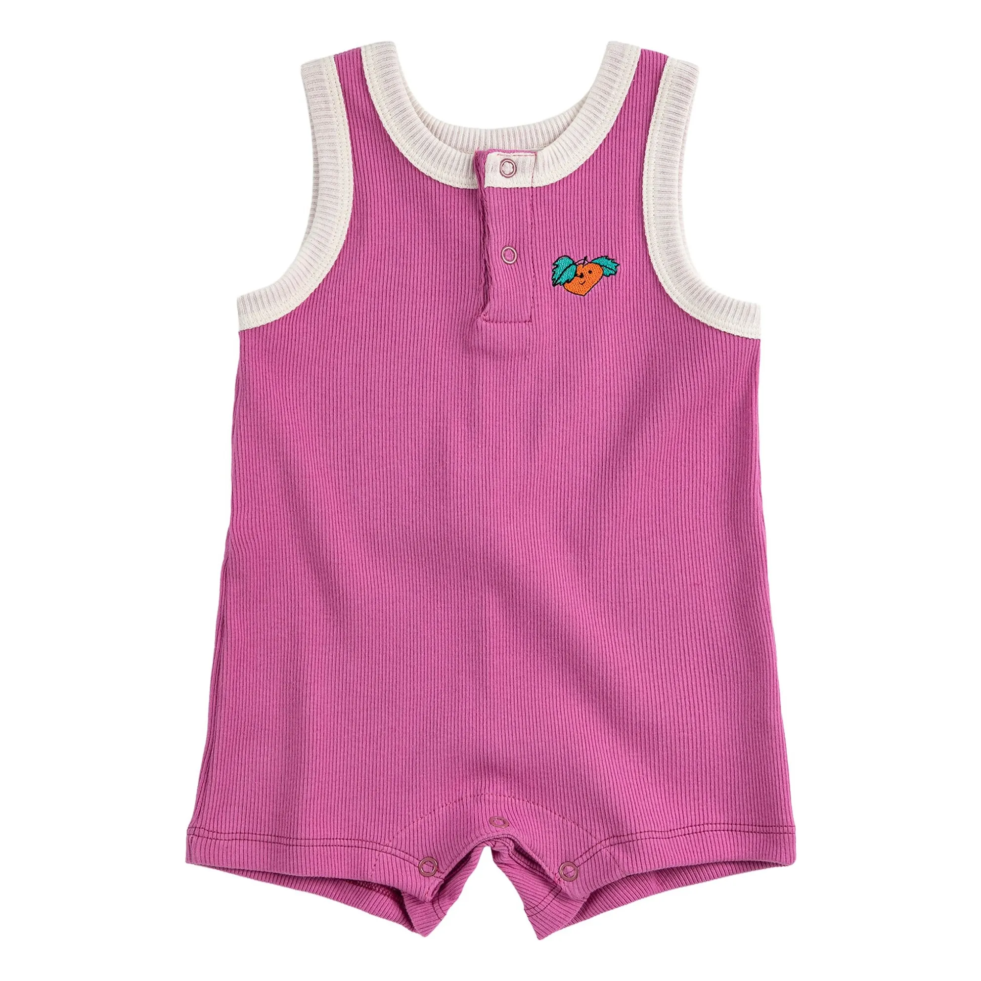 Bobo Choses Purple Combishort Côtelée Orange Coton Bio