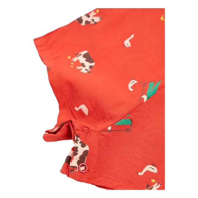 Combishort Ferme Coton Bio | Rouge