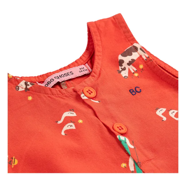 Combishort Ferme Coton Bio | Rouge