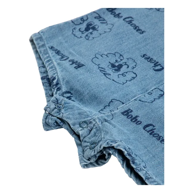 Combishort Chiens Coton Bio | Bleu