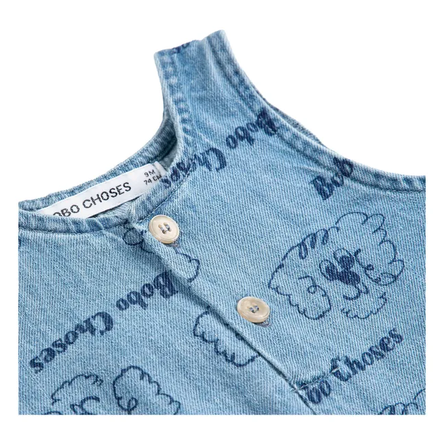 Combishort Chiens Coton Bio | Bleu